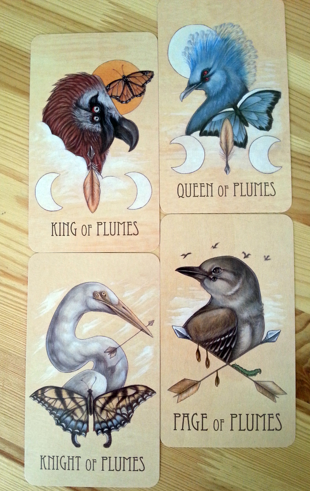 The Wooden Tarot: Court of Plumes